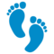Footprints emoji on Emojione